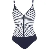 Sunflair Traje de baño azul oscuro / blanco