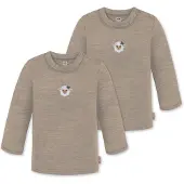Normani Camiseta 'Taupo' beige oscuro / verde / blanco