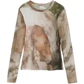 Desigual , Camiseta cuello alto caballo, Algodon, MarróN, L