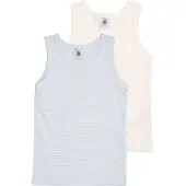 Petit Bateau Camiseta térmica azul claro / blanco lana