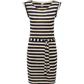 Ragwear Vestido de verano crema / azul oscuro