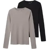 TWO SOON Camiseta gris / negro