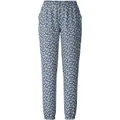 Calida Pantalón de pijama azul claro / azul oscuro / blanco