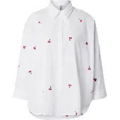 ONLY Blusa 'ONLNew Lina' oliva / rojo oscuro / blanco