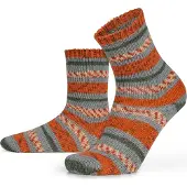 Normani Calcetines gris / naranja / rojo