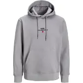 R.D.D. ROYAL DENIM DIVISION Sudadera 'JJRDDBenjamin' gris / rojo / negro