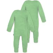 Normani Pijama entero/body 'Tangoio' verde claro / blanco