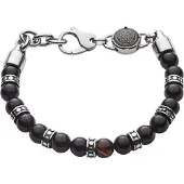 Diesel Pulsera negro / plata