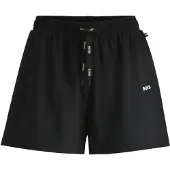 BOSS Pantalón de pijama negro / blanco