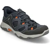 Rieker Zapatillas de casa 'Slipper Herren B8350 14 Leder-Mix in blau' azul