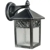 ELSTEAD Aplique de exterior Winchcombe, negro/transparente, IP44