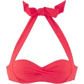 LASCANA Top de bikini rojo vivo