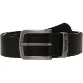 Levi's Cinturón 'Metal Two Horse Keeper Belt' negro