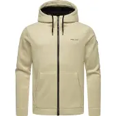 Ragwear Sudadera con cremallera 'Fabian' ecru / negro
