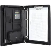 Alassio Bosa Caso de escritura Piel natural 27 cm negro