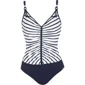 Sunflair Traje de baño azul oscuro / blanco