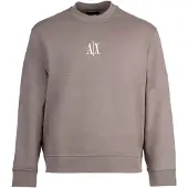 Armani Exchange Sudadera marrón claro / blanco