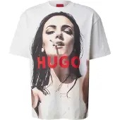 HUGO Camiseta 'Duwedie' beige / rojo / negro / blanco