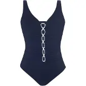 Sunflair Traje de baño azul oscuro / blanco