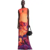Desigual , Vestido diseñado por Mr. Christian Lacroix, Viscosa, Rojo, M
