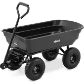 Hillvert : Carro de jardín, capacidad de 300 kg, basculante, 75 litros