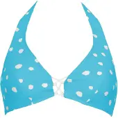 Vivid Top de bikini turquesa / offwhite