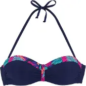 LASCANA Top de bikini navy / turquesa / azul oscuro / rosa oscuro
