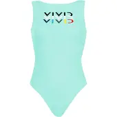 Vivid Traje de baño aqua / rojo / negro / blanco