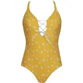 Vivid Traje de baño amarillo / blanco