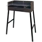 Imex El Zorro Barbacoa de carbón con patas Imex "El Zorro", color negro (69 x 40 x 92 cm)