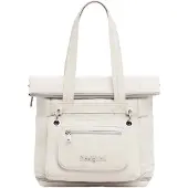 Desigual , Mochila modular grande, Poliamida, Blanco, U