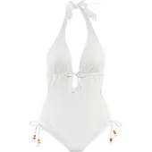 LASCANA Traje de baño marrón / blanco