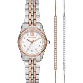 Michael Kors Reloj analógico 'LEXINGTON' oro / plata / blanco