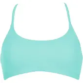 Vivid Top de bikini aqua / gris claro / negro