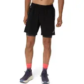 Asics - Road 2-n-1 7'' Short - Pantalones cortos de running size M, negro