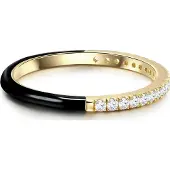 Glanzstücke Anillo oro / negro / transparente
