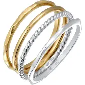Elli Anillo 'Bi-Color' oro / plata