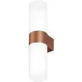 Kdln Aplique de pared Pastilla, bronce, altura 36 cm, cristal