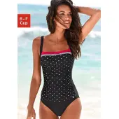 LASCANA Bañador moldeador rojo fuego / negro
