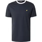 Lyle & Scott Camiseta 'Ringer' navy / amarillo / blanco
