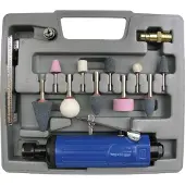 Adler Amoladora neumática recta + accesorios