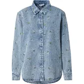 ONLY Blusa 'ONLVera' azul denim / verde / rosé / offwhite