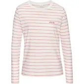 LASCANA Camiseta rosa / rojo rubí / blanco