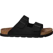 Rieker Zapatos abiertos 'Pantolette Herren 21190-00 Echtleder in schwarz' negro
