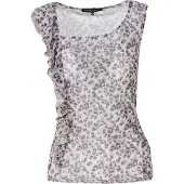 KOROSHI Top beige / marrón / negro