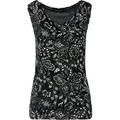 KOROSHI Top oliva / negro / blanco