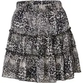 KOROSHI Falda ecru / gris / negro