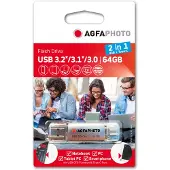 Agfa Pendrive 3.0 Usb-c Usb-a 64gb