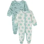 MINOTI Pijama entero/body beige / menta / negro