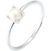 Elli Anillo plata / blanco perla